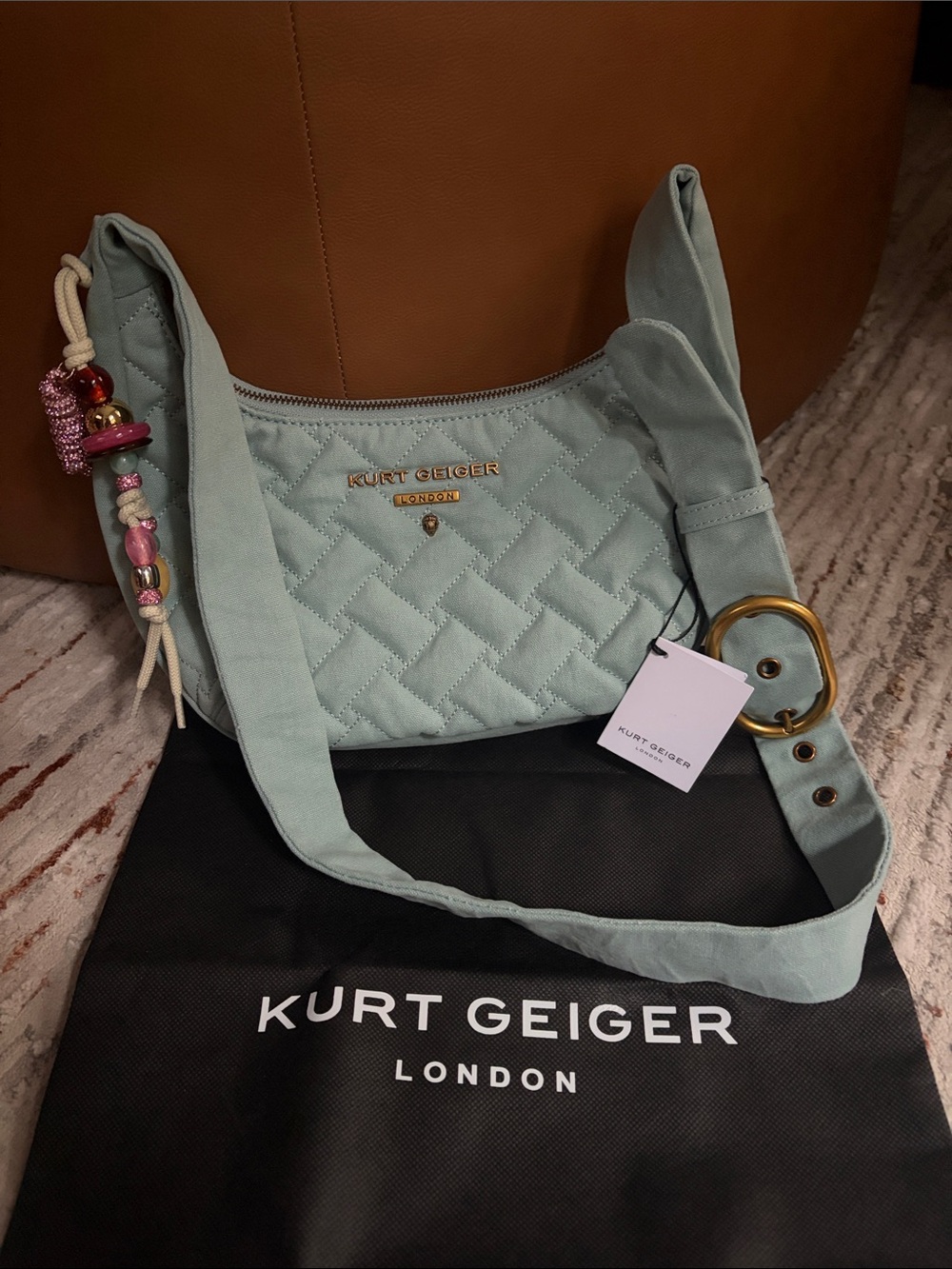 Kurt Geiger blue angel hobo shoulder bag new with tags